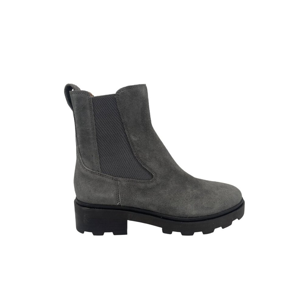 NEW Madewell Boots Womens Sz 9 Gray Wyckoff Chelsea Ankle Suede Lug Sole NN021 - Picture 3 of 9